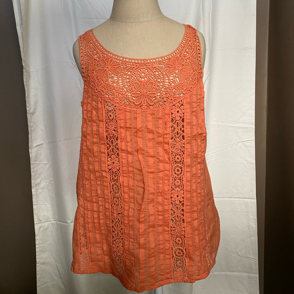 Sundance crochet cotton tank top